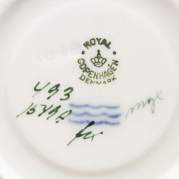 KAFFESERVIS, porslin, 12 delar,  "Sachsisk Blomst"Royal Copenhagen.