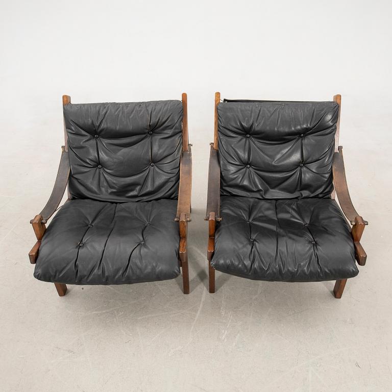 Torbjørn Afdal, a pair of "Hunter" armchairs, Bruksbo, Norway, later part of the 20th century.