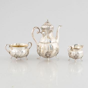 A 3-piece silver coffee service, Swedish import marks, first half/mid 20th century.