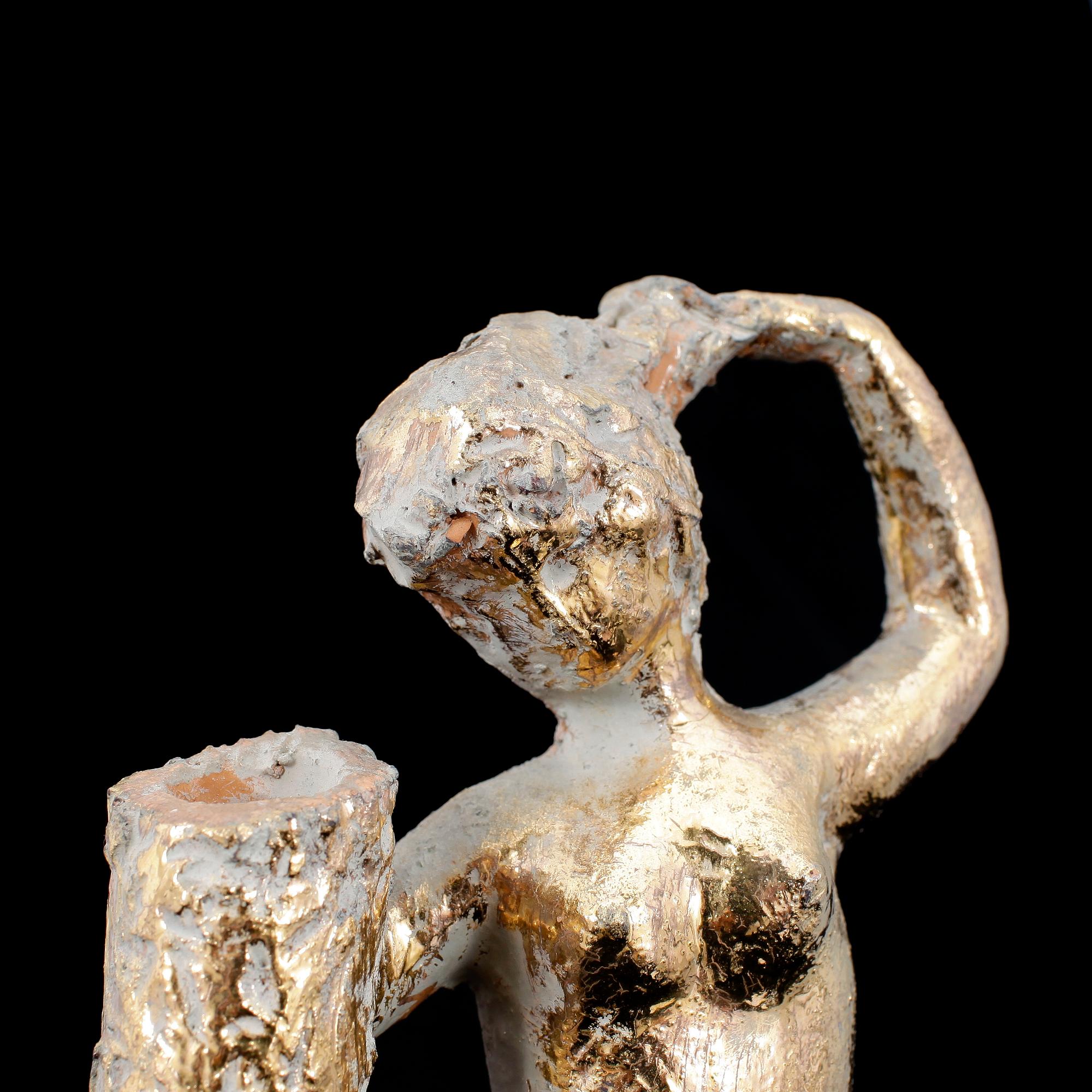 MATTI HAUPT, skulptur, förgylld terracotta.