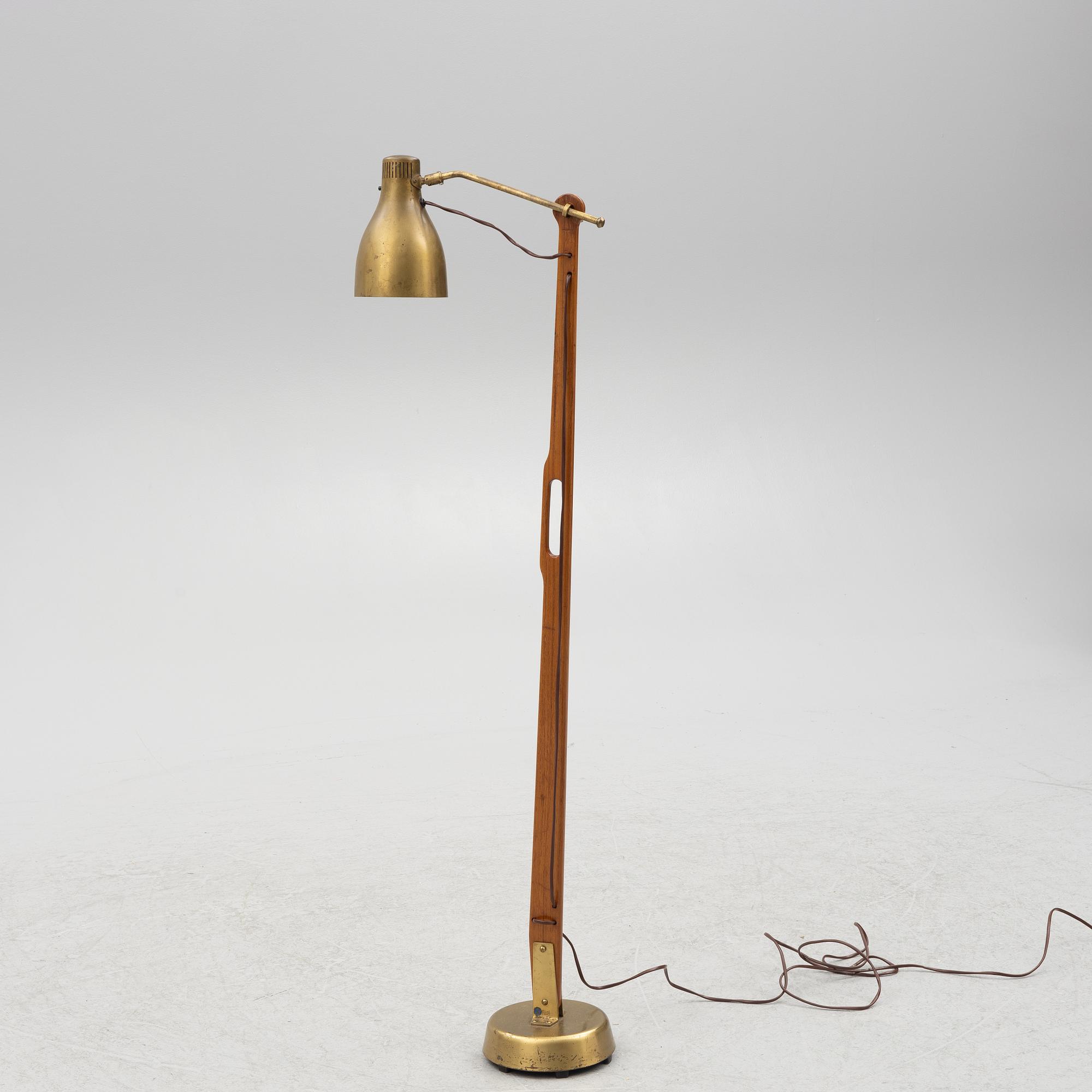 Hans Bergström, golvlampa, modell "544", ateljé Lyktan, Åhus, 1940-50-tal.