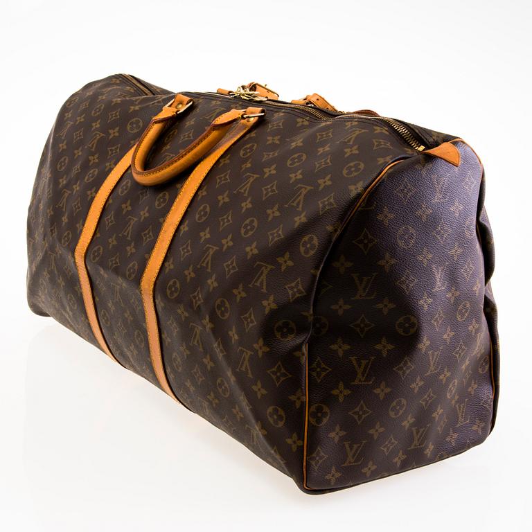 LOUIS VUITTON MONOGRAM KEEPALL 60 BAG.