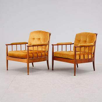 FÅTÖLJER ett par. "Skrindan", Kerstin Hörlin-Holmqvist, OPE, 1960-tal.