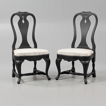 STOLAR, ett par, rokokostil, 1900-talets mitt/andra hälft.