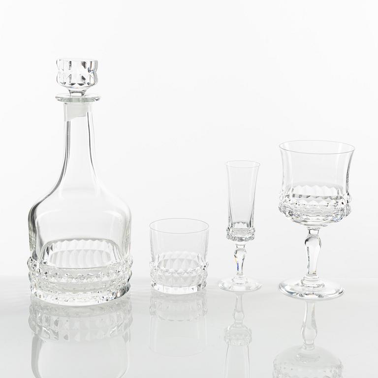 Ingeborg Lundin, a 23-piece 'Silvia' glass service, Orrefors.