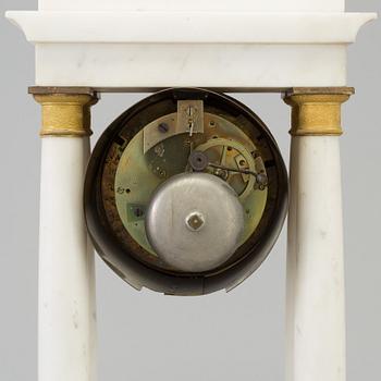 A french empire mantle clock, first half of the 19th century.