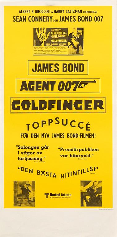 Filmaffischer 4 st James Bond.