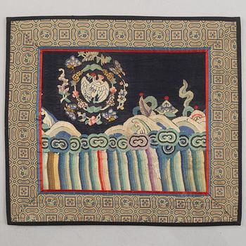 A group of five Chinese silk textiles, late Qing dynasty / first part of the 20th century.