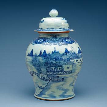 URNA med LOCK, kompaniporslin. Qing dynastin, Jiaqing (1796-1820).