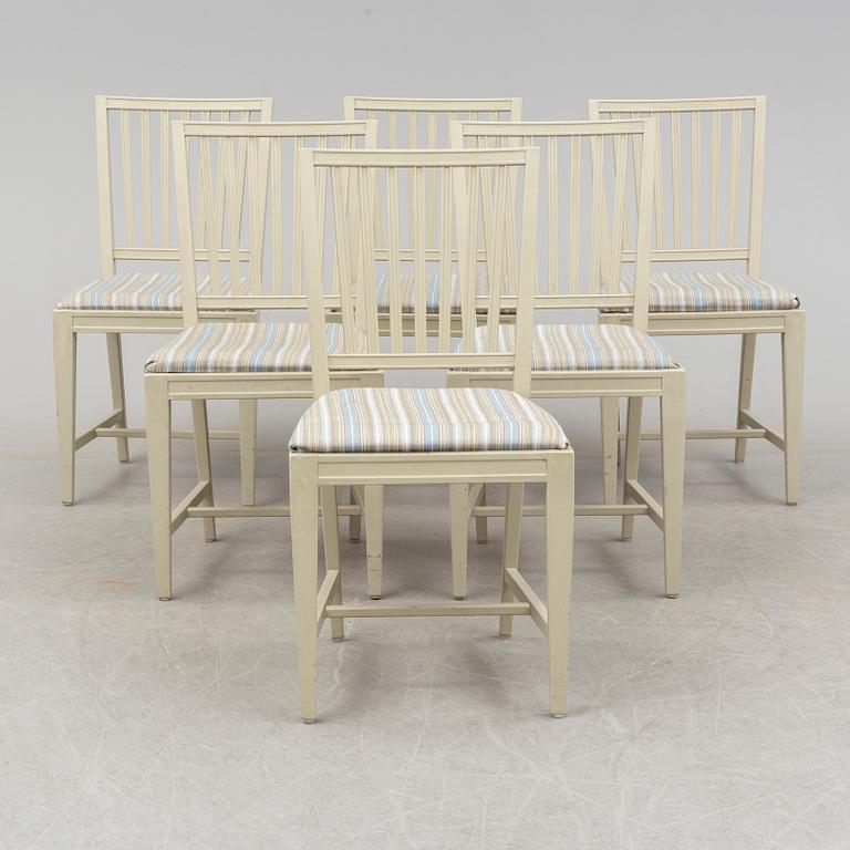 a set of six chairs, second half of the 20th century.