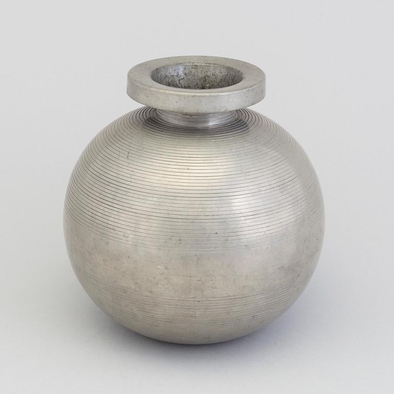 A Sylvia Stave pewter vase for CG Hallberg, Stockholm, 1933.
