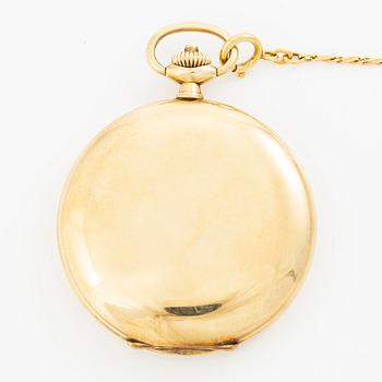 Lange-Uhr, Deutsche Uhrenfabrikation Glashütte, hunter, pocketwatch, 51,5 mm.
