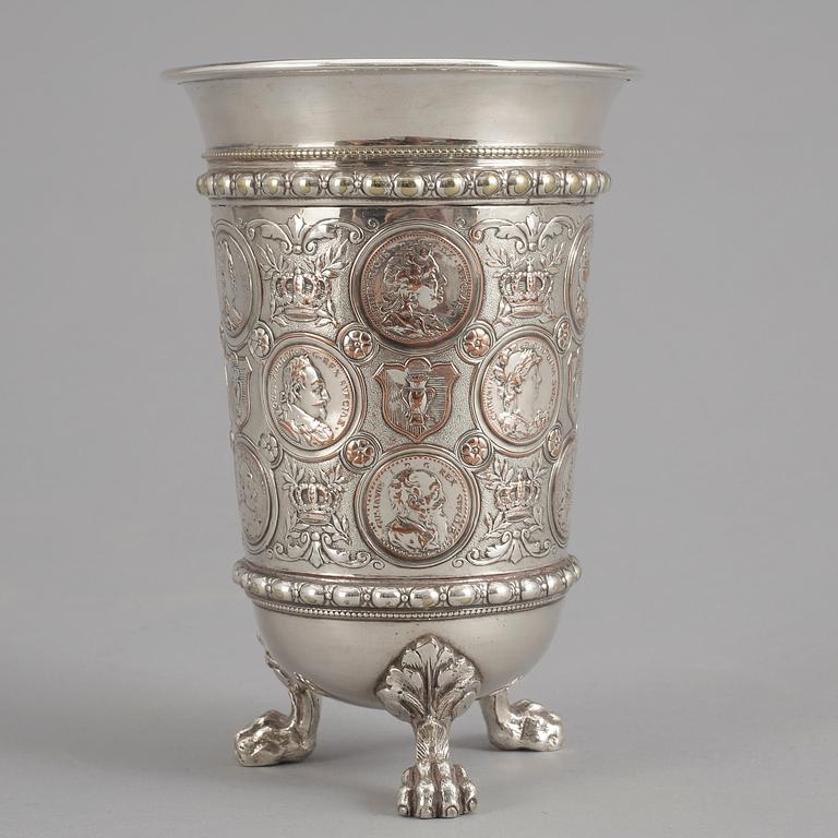 BÄGARE, nysilver, GAB, omkring sekelskiftet 1900.