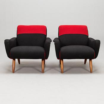 Kurt Hvitsjö, fåtöljer, ett par, modell 461, Isku 1900-talets mitt.