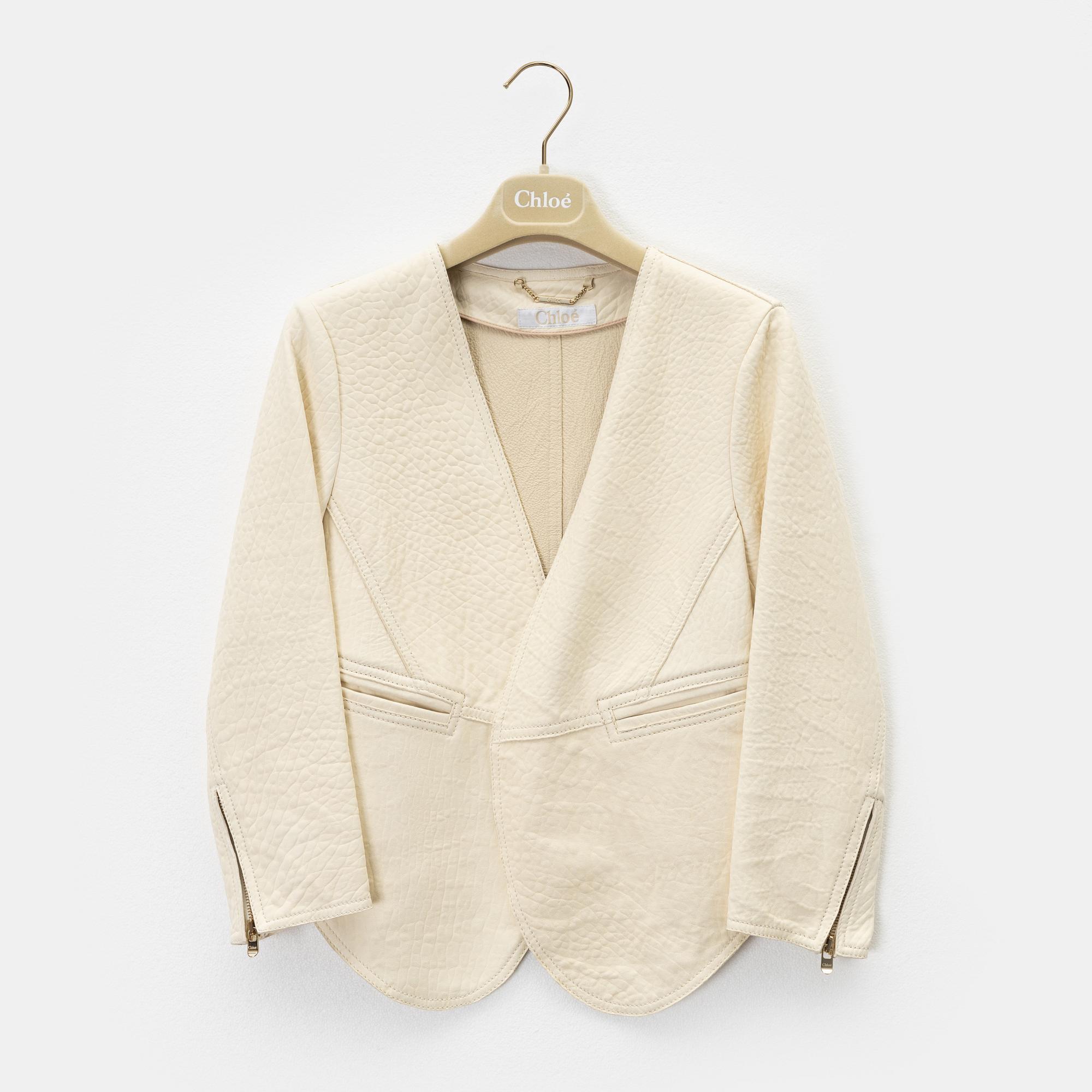 Chloé, a leather jacket, size 34.