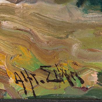ALFRED EIKRI, oil on canvas, signed.
