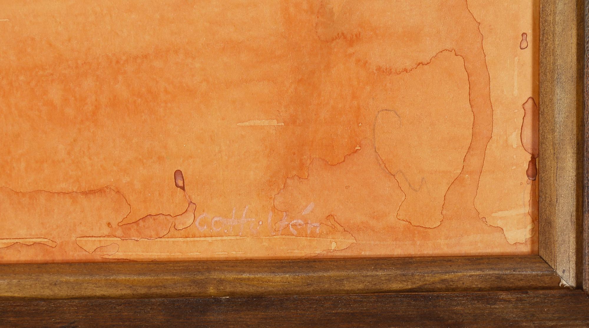 CARL OTTO HULTÉN, blandteknik med relief, signerad.