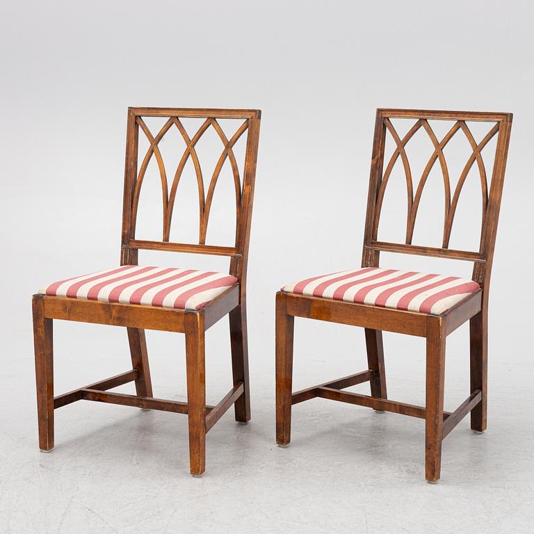 Six 'Swedish Grace' Chairs, first half of the 20th Century.