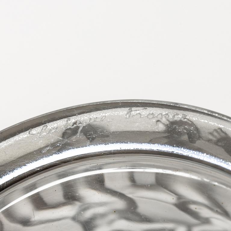 René Lalique, flacons with lids, a pair, glass, "Les Enfants", France, signed.