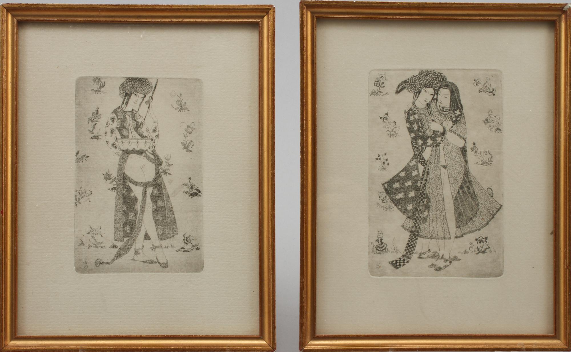 GERHARD HENNING, 18 etsningar, omkring 1914. Samt en bok: Gerhard Hennings etsningar, Gösta Lilja, Allhems förlag, 1952.