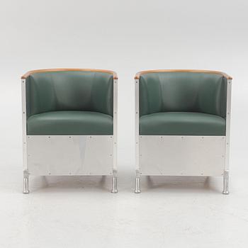 Mats Theselius, a pair of 'Aluminium Chair' armchairs, Källemo.