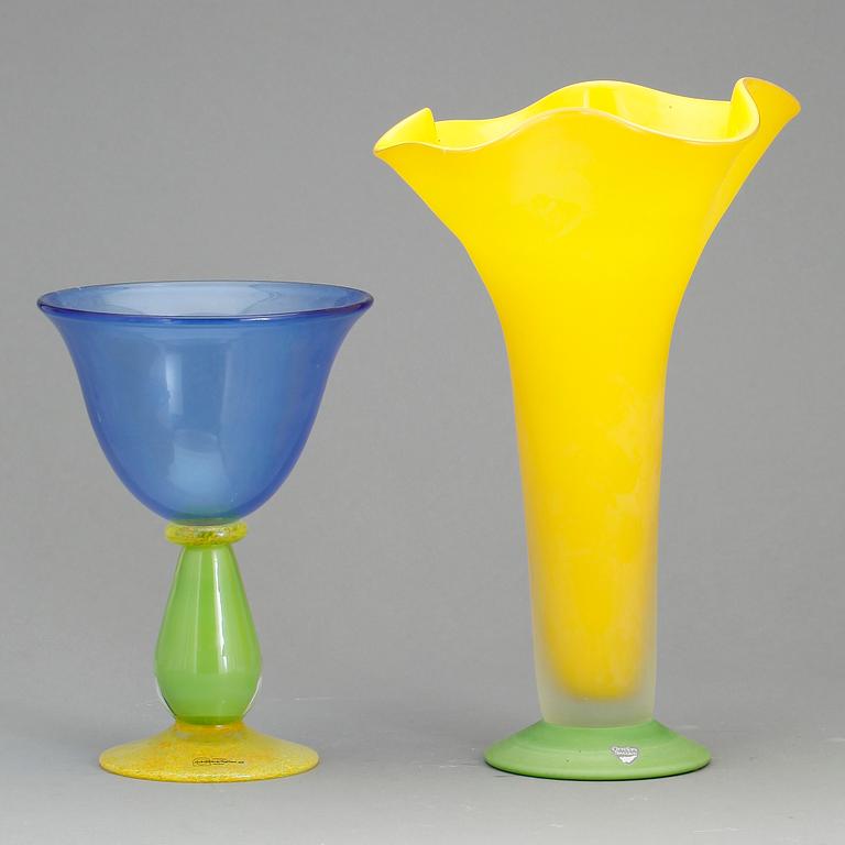 GLAS samt VAS, glas, Strömbergshyttan samt Orrefors, 1900-talets slut.