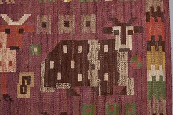Märta Måås-Fjetterström, DRAPERI, "Korna", rölakan, ca 251 x 142,5 cm, signerat MMF.