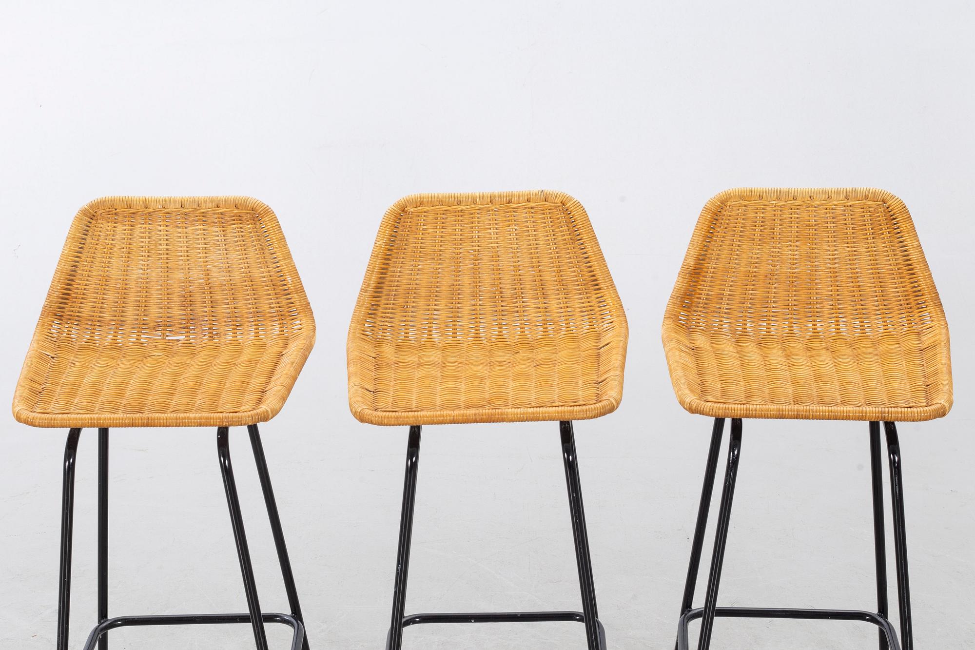 Three bar chairs, 1960-/1970's.
