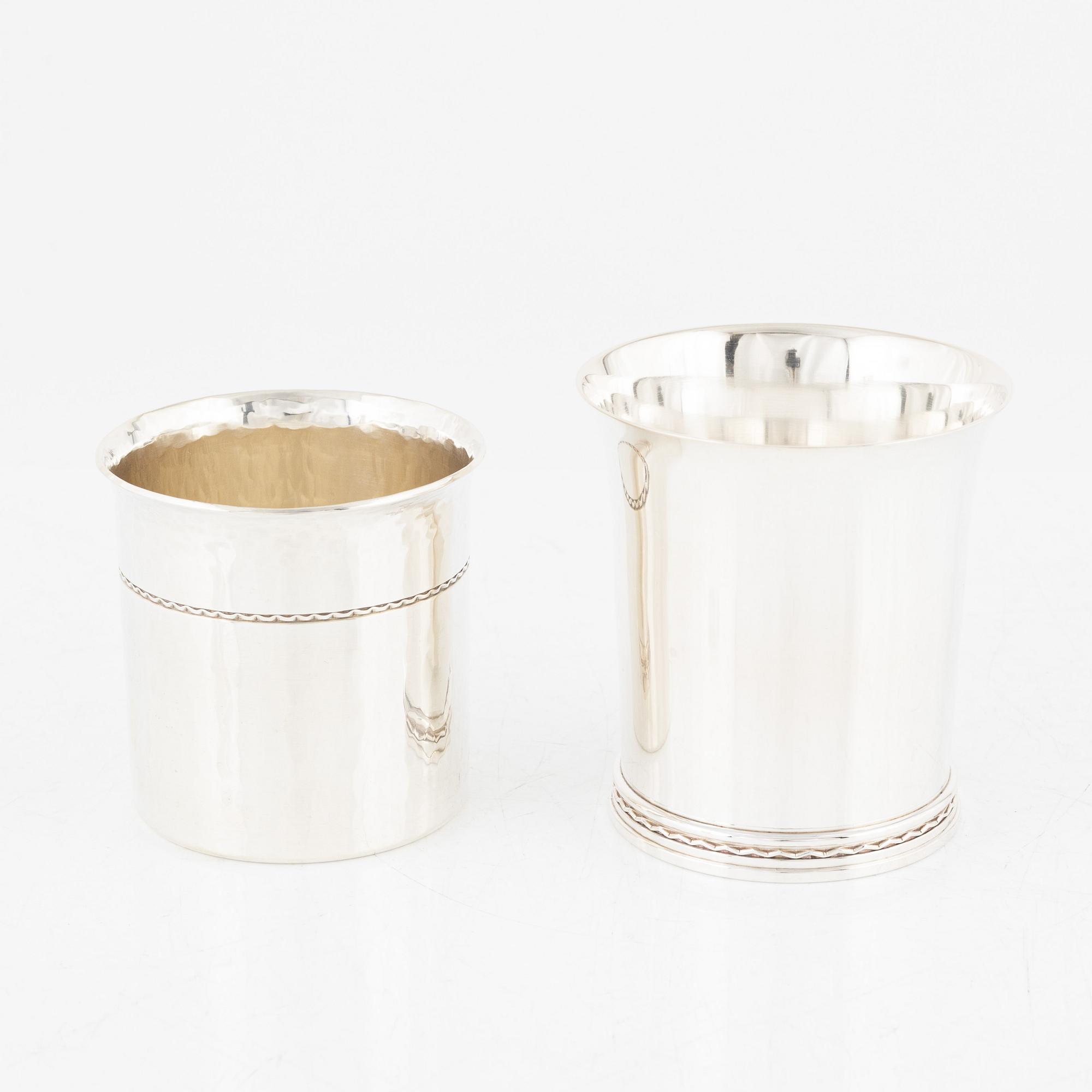 Råström och Gillgren, bägare, silver, 5 st, 1968-1972.