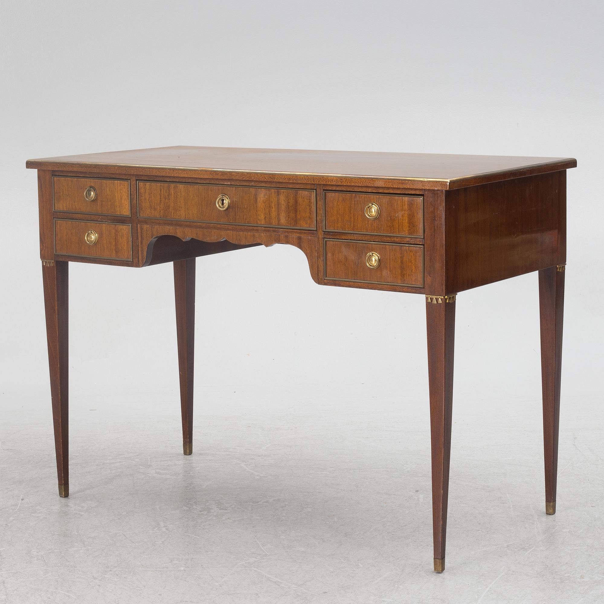 A Gustavian style desk, mid-20th century.