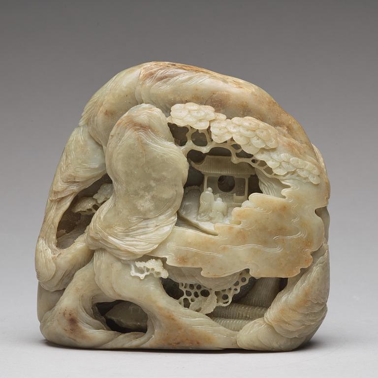 A Chinese carved boulder, 20th Century.