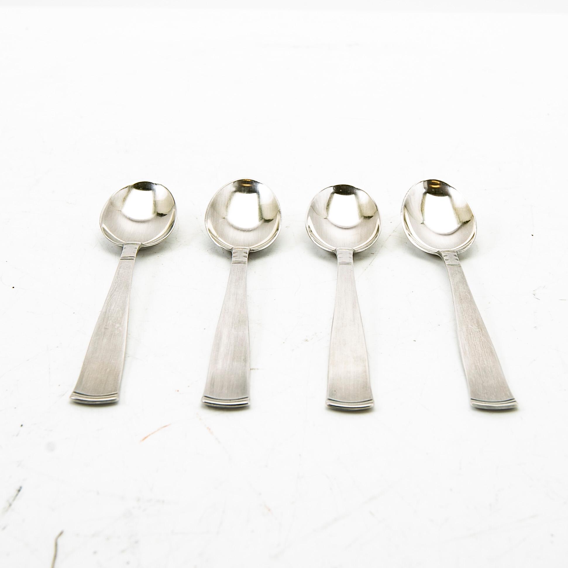 Coffee spoons, silver, 12 pcs, Rosenholm, GAB, second half of the 20th century.