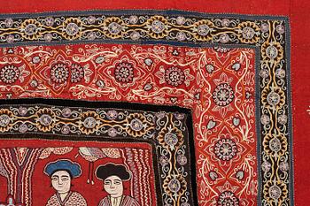 An antique Rasht embroidery, Northern Iran, c. 251 x 170 cm.