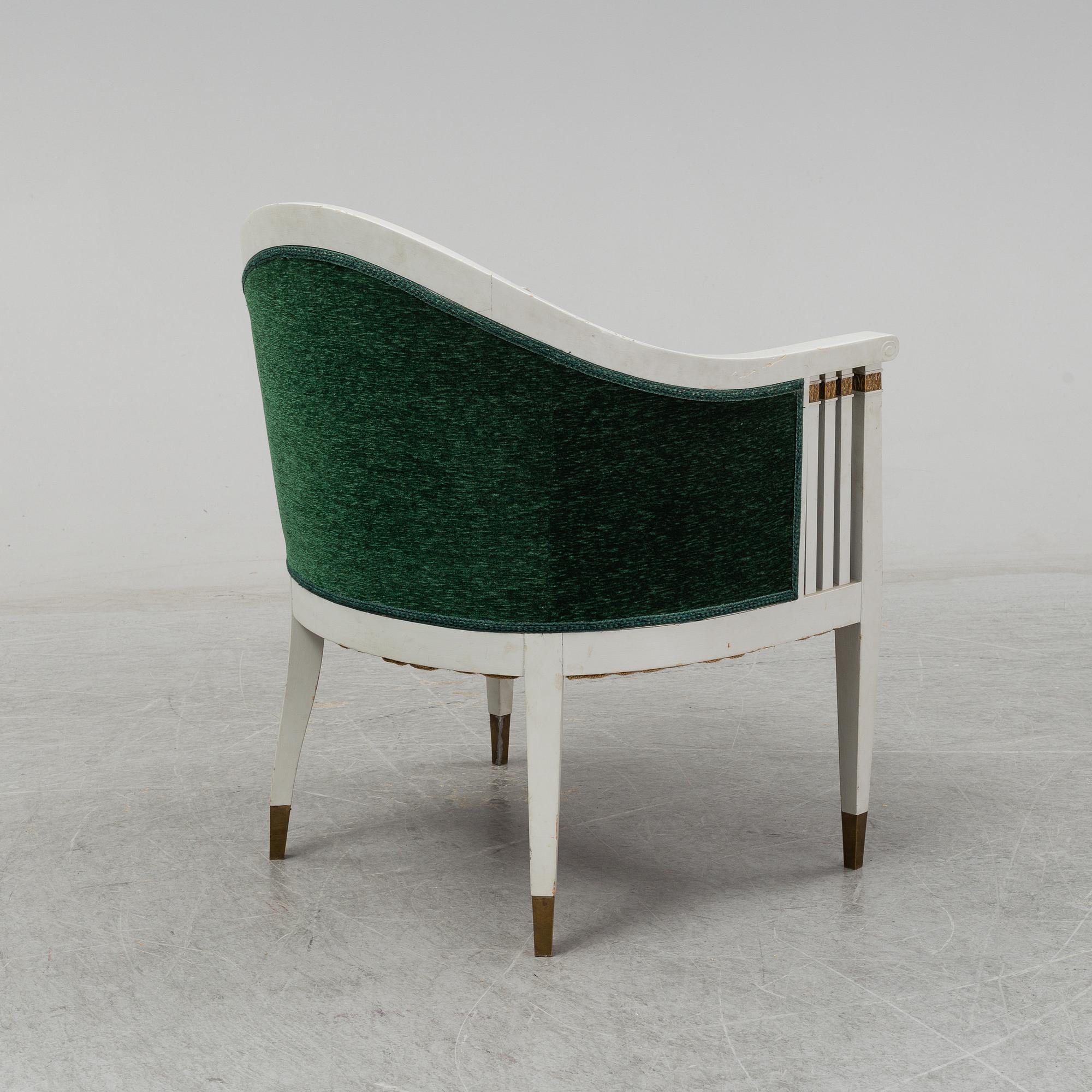 A circa 1900 art nouveau armchair.