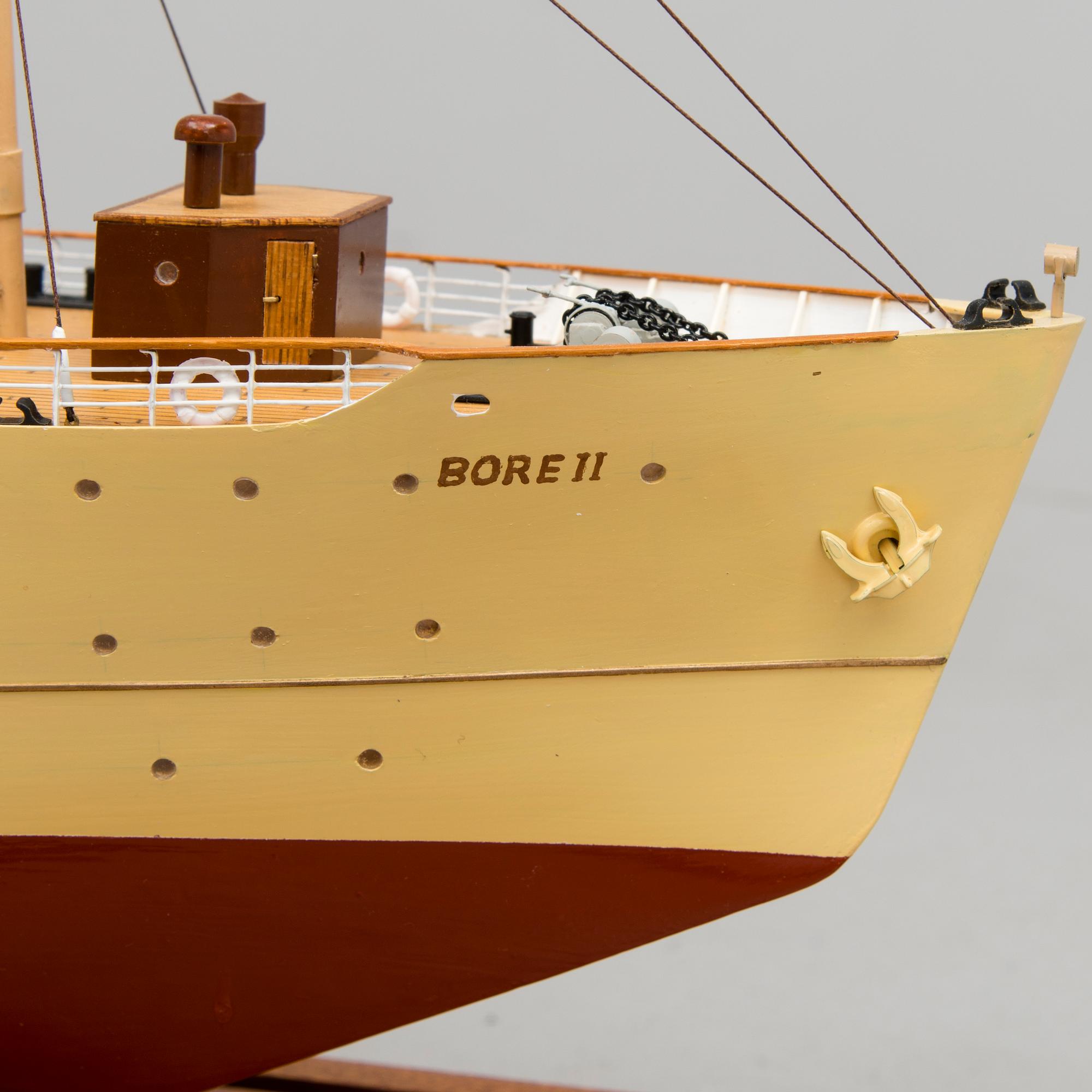 MODELLFARTYG, "Bore II", Åbo. Finland 1900-talets senare hälft.