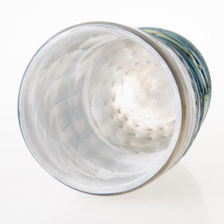 TIINA NORDSTRÖM, a 'Silver cycle' art glass signed Tiina Nordström Iittala-Nuutajärvi 1994.