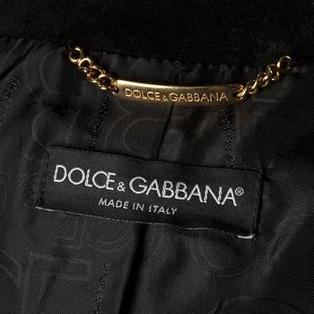 A suede jacket by DOLCE & GABBANA, in size 44(IT).