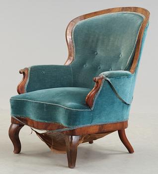 FÅTÖLJ, nyrokoko, 1800-talets slut.