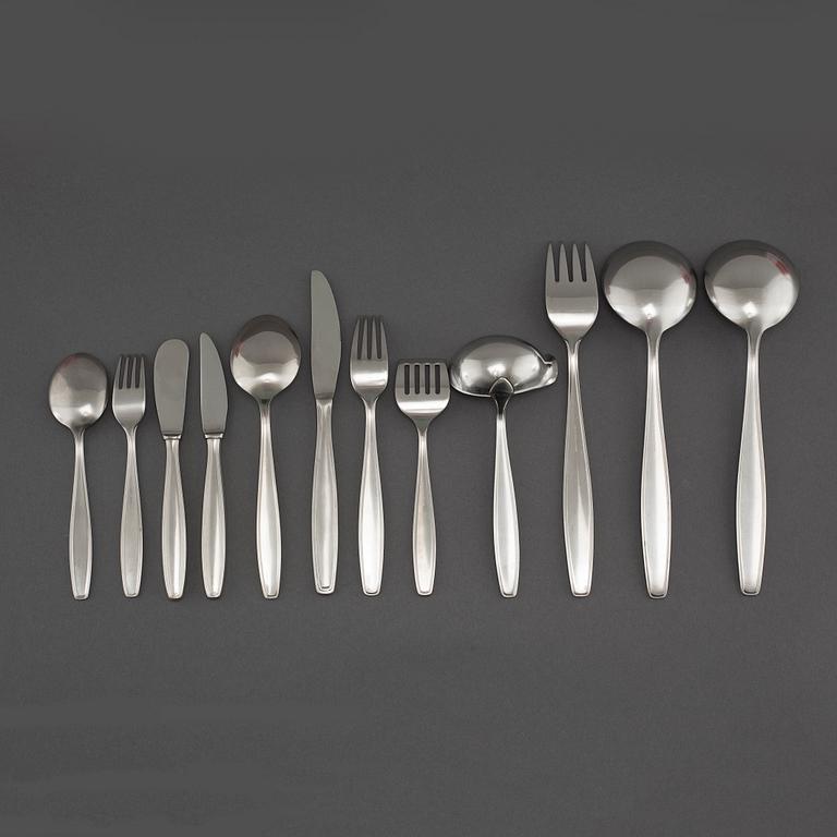 A stainless steel flatware set of 115 pcs by Sven-Arne Gillgren for Gense and G.A.B, third quarter of the 20th century.