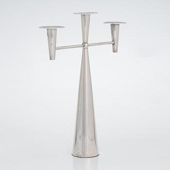 Tapio Wirkkala, a silver candelabrum,  Kultakeskus, Hämeenlinna 1961. Height 33 cm.