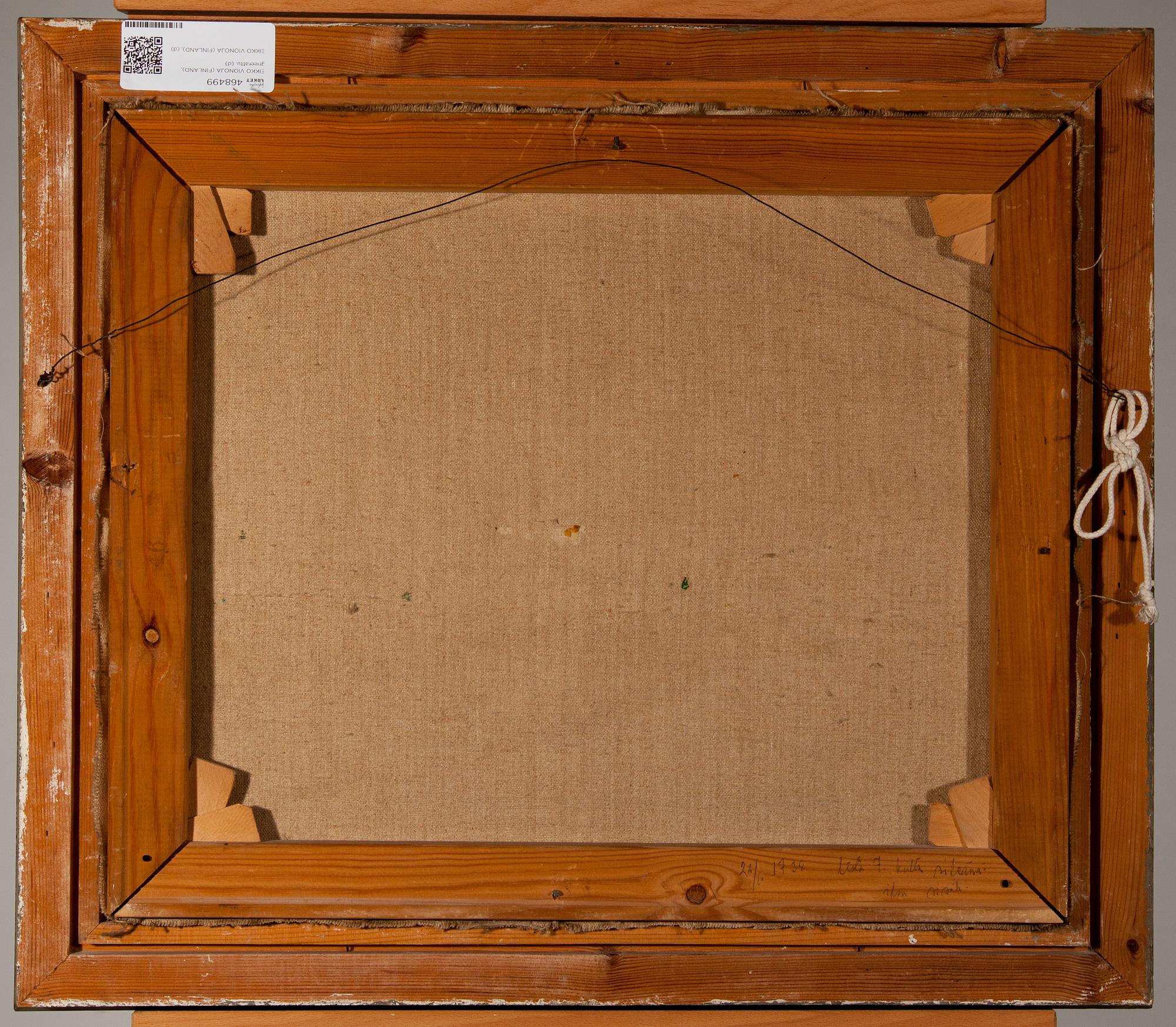 VEIKKO VIONOJA, olja på duk, signerad V.L (Veikko Laine) daterad -38.