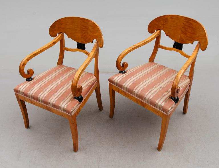 KARSMSTOLAR, 1 par, Karl Johanstil, 1900-talets första hälft.