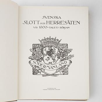 "Svenska slott och herresäten vid 1900-talets början", 5 vol, Stockholm 1908-14; samt Ny följd 4 vol, Stockholm 1918-23.