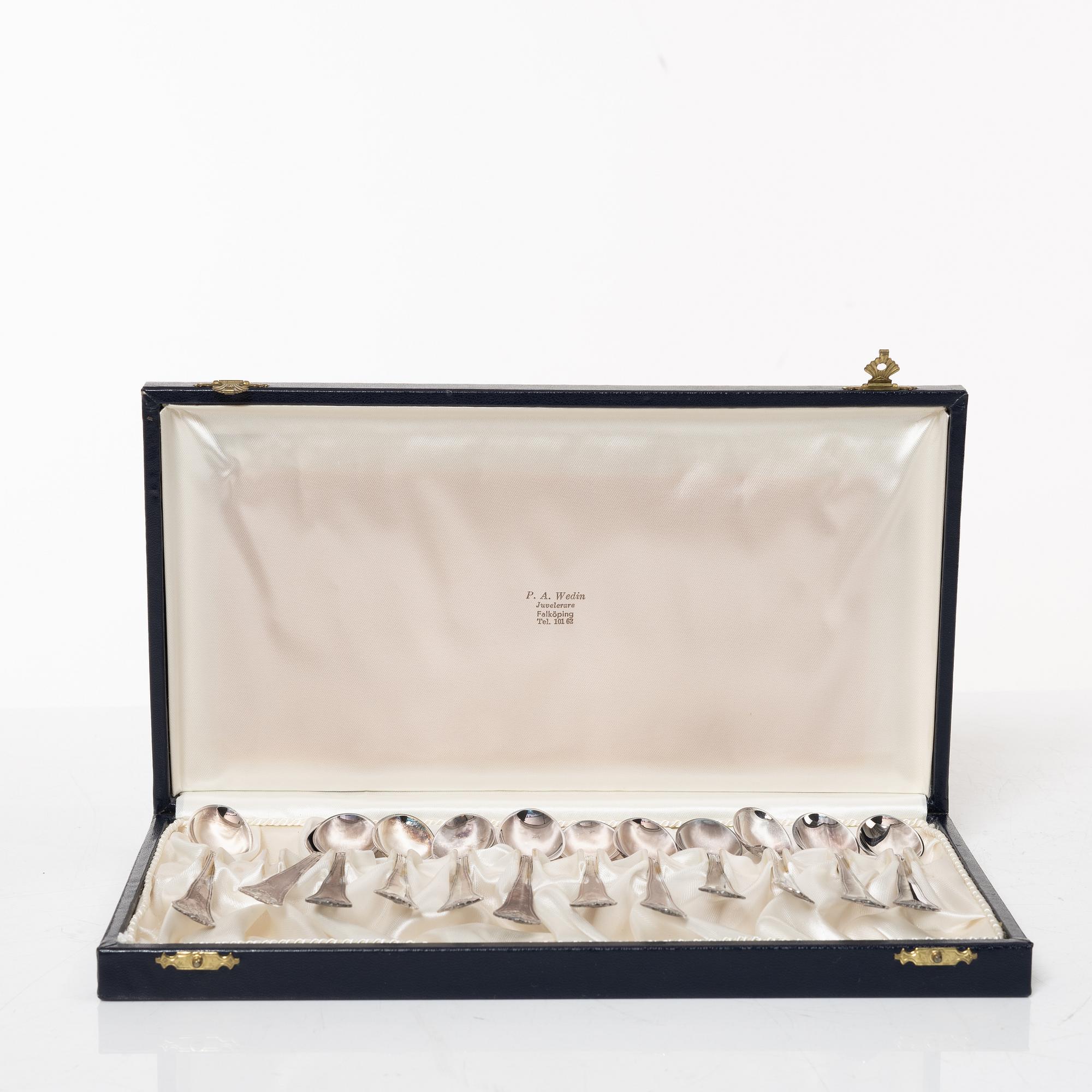 Bordsskedar 12 st, kaffeskedar 12, st silver, Cohr.