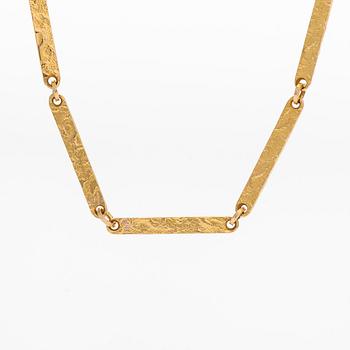 Björn Weckström, a 14K gold 'Lapland booms' necklace for Lapponia 1969.