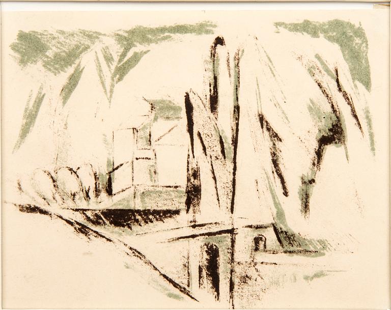 Tuulikki Pietilä, color lithograph and wood engraving, signed, dated, and numbered 1946 4/10 and 1955 4/7.