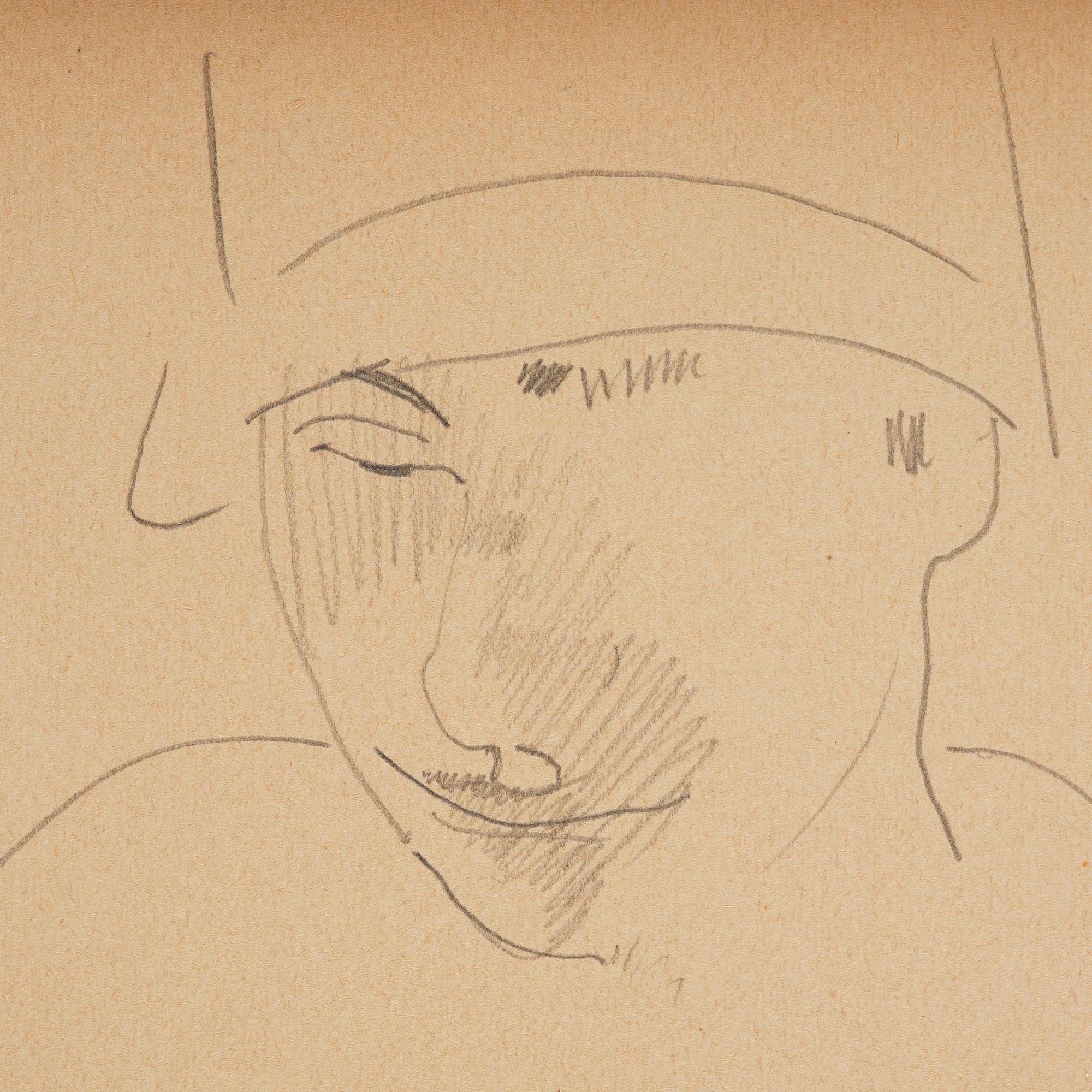 Lotte Laserstein, Självporträtt i hatt.