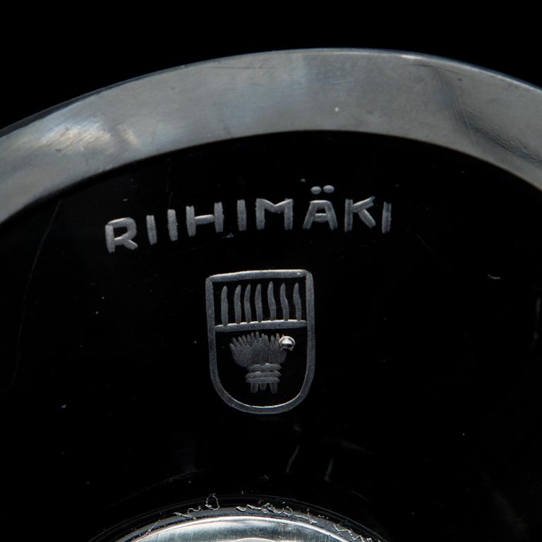 HELENA TYNELL, Five bowls/ash trays Riihimäen Lasi Oy. In production 1949-1958.