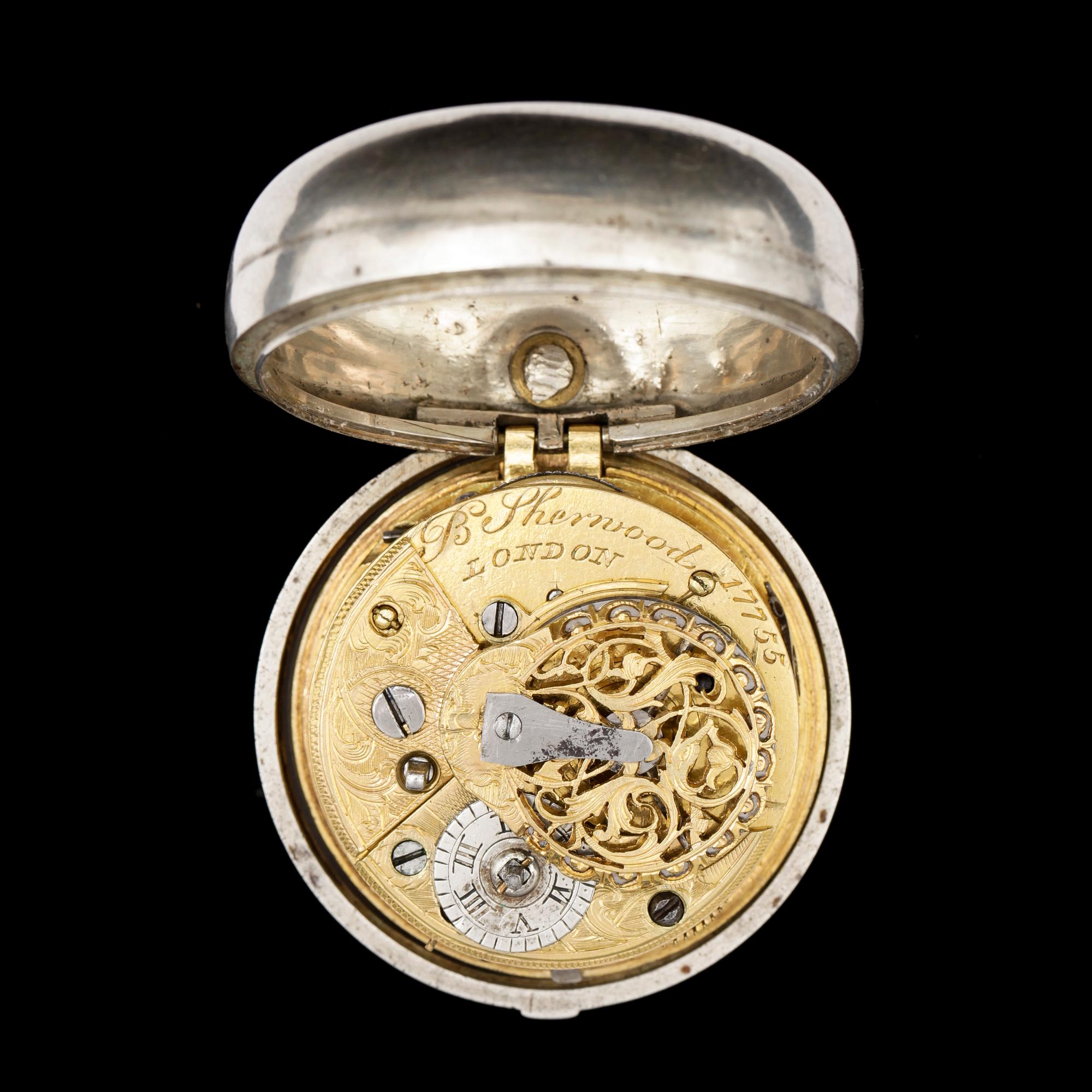 FICKUR, silver, Benjamin Sherwood, London, 1700-talets mitt.