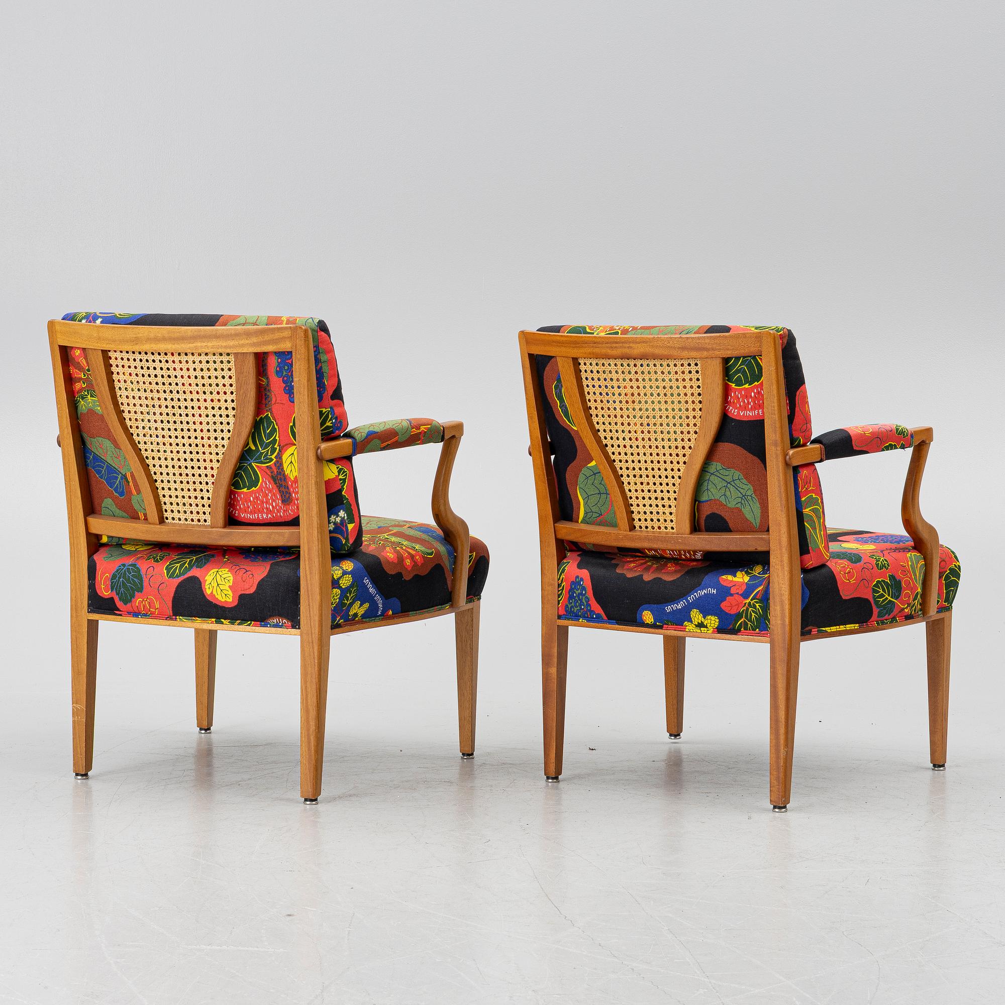 Josef Frank, fåtöljer, ett par, modell 969, Firma Svenskt Tenn, efter 1985.